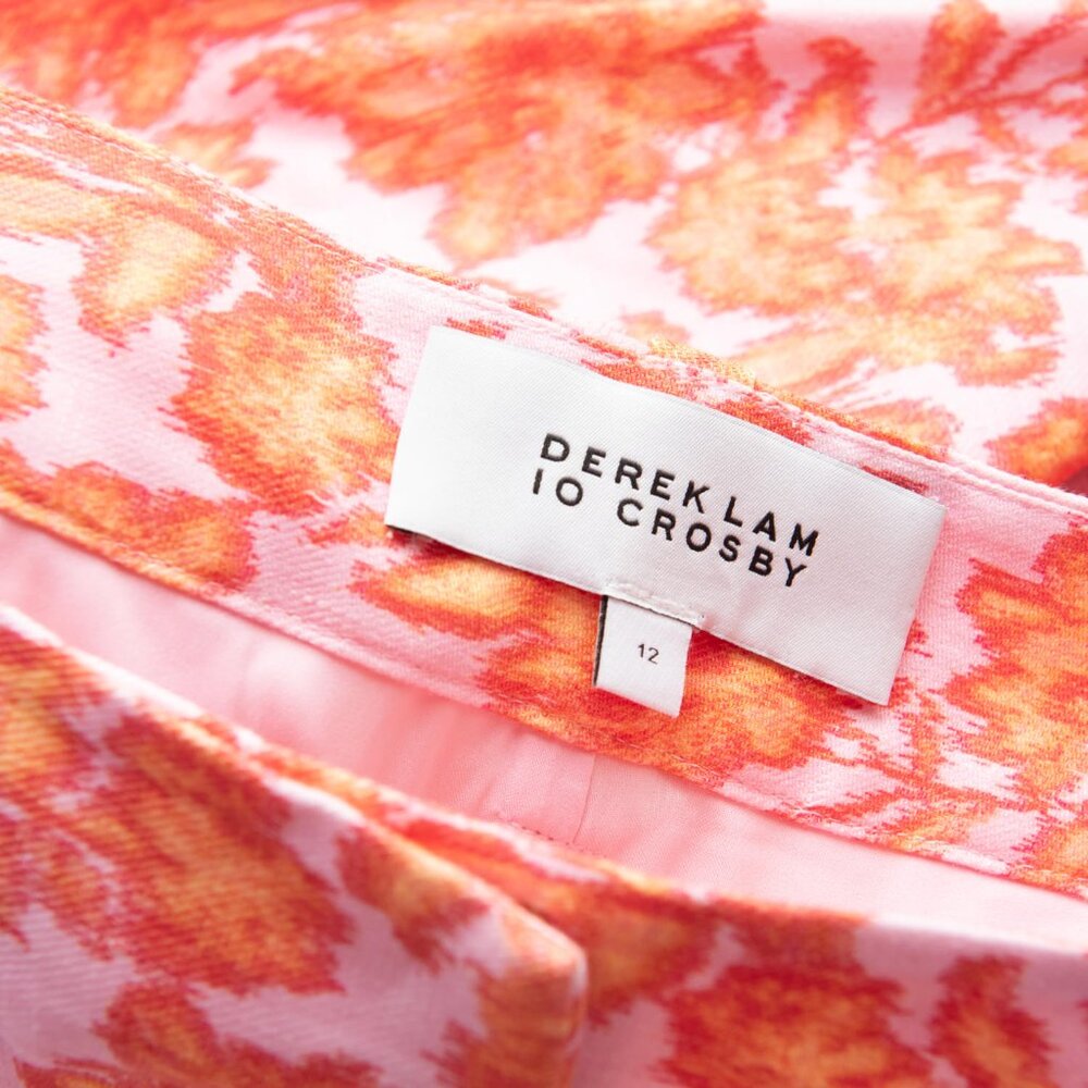 Derek Lam 10 Crosby Vadella Shorts & Irina Blazer Jacket Set Orange Pink Size 12 - Picture 12 of 16